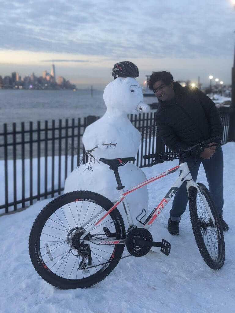 snow cycling